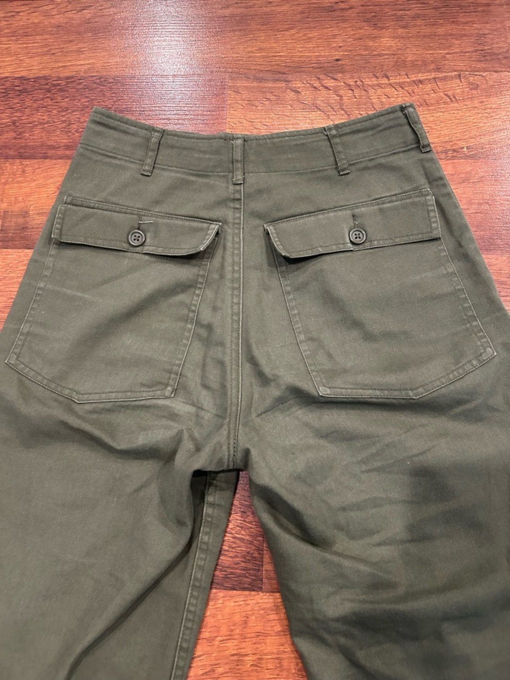 John Galt Pants Olive Kim Army Cargo Utility OS ~ Women’s 4 High Rise - Picture 8 of 10
